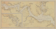 James River - Jamestown Island to Jordan Point 1932 - Old Map Nautical Chart AC Harbors 530 - Virginia
