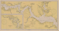 James River - Jamestown Island to Jordan Point 1940 - Old Map Nautical Chart AC Harbors 530 - Virginia