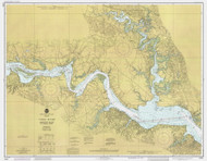 James River - Jamestown Island to Jordan Point 1985 - Old Map Nautical Chart AC Harbors 530 - Virginia