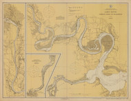 James River - Jordan Point to Richmond 1925 - Old Map Nautical Chart AC Harbors 531 - Virginia