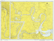 James River - Jordan Point to Richmond 1975 - Old Map Nautical Chart AC Harbors 531 - Virginia