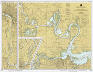 James River - Jordan Point to Richmond 1985 - Old Map Nautical Chart AC Harbors 531 - Virginia