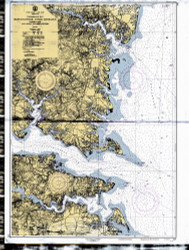 Chesapeake Bay - Rappahannock River Entrance 1951 - Old Map Nautical Chart AC Harbors 534 - Virginia