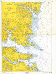 Chesapeake Bay - Rappahannock River Entrance 1964 - Old Map Nautical Chart AC Harbors 534 - Virginia