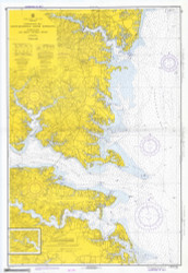 Chesapeake Bay - Rappahannock River Entrance 1973 - Old Map Nautical Chart AC Harbors 534 - Virginia