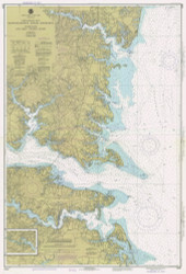 Chesapeake Bay - Rappahannock River Entrance 1982 - Old Map Nautical Chart AC Harbors 534 - Virginia