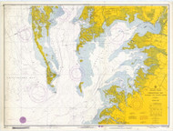 Chesapeake Bay - Pocomoke and Tangier Sounds 1965 - Old Map Nautical Chart AC Harbors 568 - Virginia
