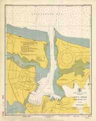 Naval Base Little Creek 1950 - Old Map Nautical Chart AC Harbors 3334 - Virginia