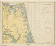 Approaches to Chesapeake Bay 1946 - Old Map Nautical Chart AC Harbors 3335 - Virginia