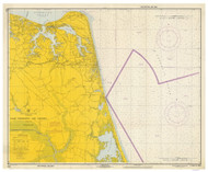 Approaches to Chesapeake Bay 1967 - Old Map Nautical Chart AC Harbors 3335 - Virginia