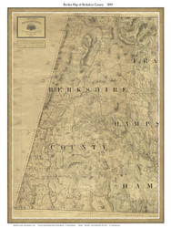 Berkshire County Massachusetts 1844 - Old Map Custom Print - Borden MA Counties Other