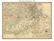 Norfolk County Massachusetts 1844 - Old Map Custom Print - Borden MA Counties Other