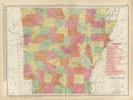 Arkansas 1903 Rand - Old State Map Reprint