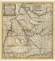 Kentucky 1784 A Filson - Old State Map Reprint