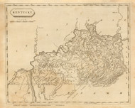Kentucky 1812 Arrowsmith - Old State Map Reprint