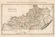Kentucky 1829 Weiland German (Map Only) - Old State Map Reprint