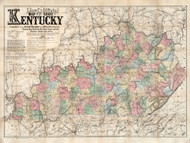Kentucky 1863 Lloyd - Old State Map Reprint