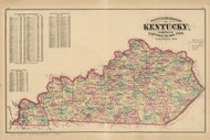 Kentucky 1876 McDonough - Old State Map Reprint