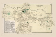 Easthampton, Massachusetts 1873 Old Town Map Reprint - Hampshire Co.