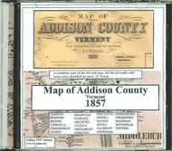 Map of Addison County, Vermont, 1857, CDROM Old Map