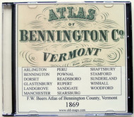 Beers Atlas of Bennington County, Vermont, 1869, CDROM Old Map
