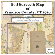 Soils Map of Windsor County, 1916, CDROM Old Map
