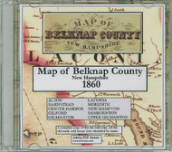Map of Belknap County, New Hampshire, 1860, CDROM Old Map