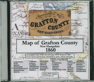 Topographical Map of Grafton County, New Hampshire, 1860, CDROM Old Map