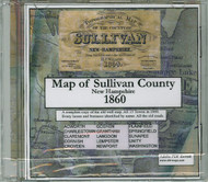 Topographical Map of the County of Sullivan, New Hampshire, 1860, CDROM Old Map