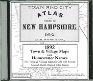 Hurd Atlas of New Hampshire, 1892, CDROM Old Map