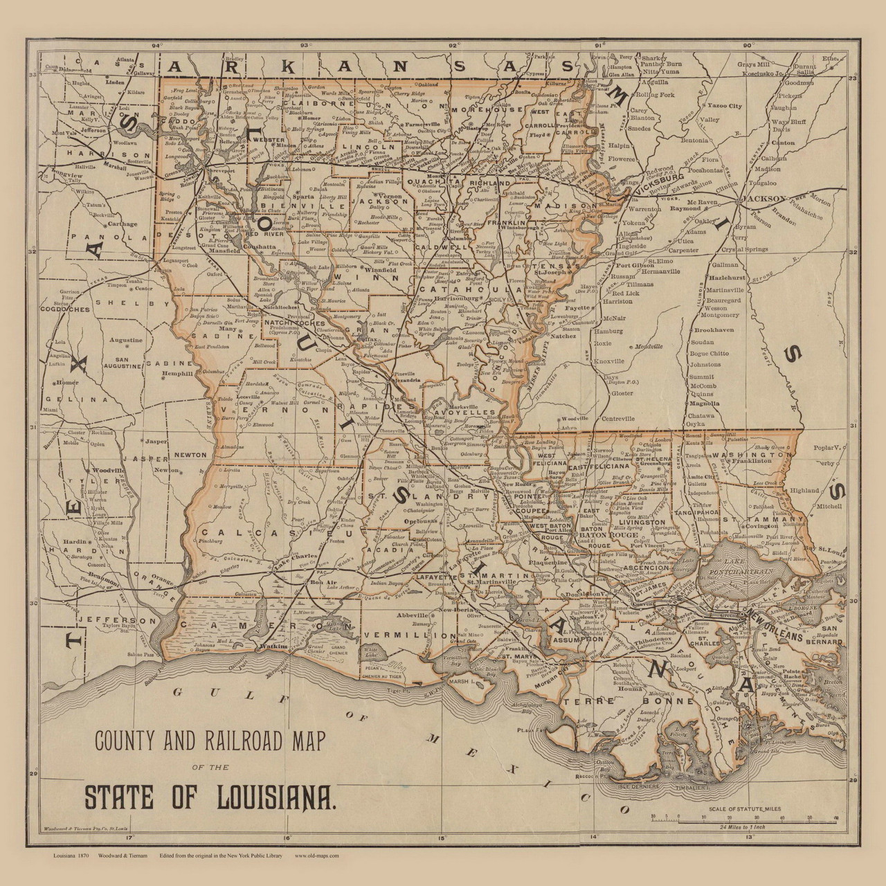 Texas Southern US Louisiana Arkansas Mississippi New Orleans Dallas 1853 map