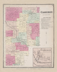 Cameron, New York 1873 - Old Town Map Reprint - Steuben Co. Atlas