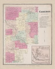 Cameron, New York 1873 - Old Town Map Reprint - Steuben Co. Atlas 39