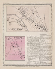 Cambelltown Curtisville, New York 1873 - Old Town Map Reprint - Steuben Co. Atlas