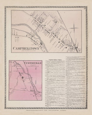 Cambelltown Curtisville, New York 1873 - Old Town Map Reprint - Steuben Co. Atlas 43