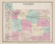 Canisteo, New York 1873 - Old Town Map Reprint - Steuben Co. Atlas