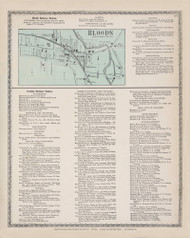 Cohocten Bloods, New York 1873 - Old Town Map Reprint - Steuben Co. Atlas 55