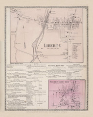Cohocten Liberty North Cohocton, New York 1873 - Old Town Map Reprint - Steuben Co. Atlas 53