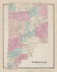 Cohocten, New York 1873 - Old Town Map Reprint - Steuben Co. Atlas