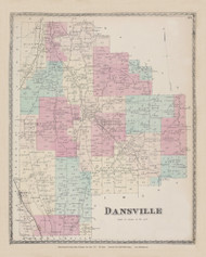Dansville, New York 1873 - Old Town Map Reprint - Steuben Co. Atlas