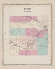Erwin, New York 1873 - Old Town Map Reprint - Steuben Co. Atlas 67