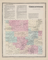 Greenwood, New York 1873 - Old Town Map Reprint - Steuben Co. Atlas