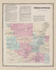Greenwood, New York 1873 - Old Town Map Reprint - Steuben Co. Atlas 75