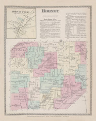 Hornby Hornby Forks, New York 1873 - Old Town Map Reprint - Steuben Co. Atlas 79
