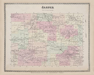 Jasper, New York 1873 - Old Town Map Reprint - Steuben Co. Atlas