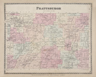 Prattsburgh, New York 1873 - Old Town Map Reprint - Steuben Co. Atlas