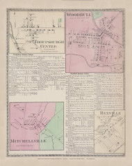 Troupsburgh Troupsburgh Center Woodhull Mitchellville Rexville, New York 1873 - Old Town Map Reprint - Steuben Co. Atlas 119