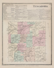 Tuscarora, New York 1873 - Old Town Map Reprint - Steuben Co. Atlas