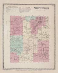 West Union, New York 1873 - Old Town Map Reprint - Steuben Co. Atlas 123
