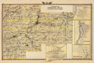 Kendall, Will, Grundy & South Part of Cook Counties, 1876 Illinois - Old Map Reprint - Warner & Beers Illinois State Atlas